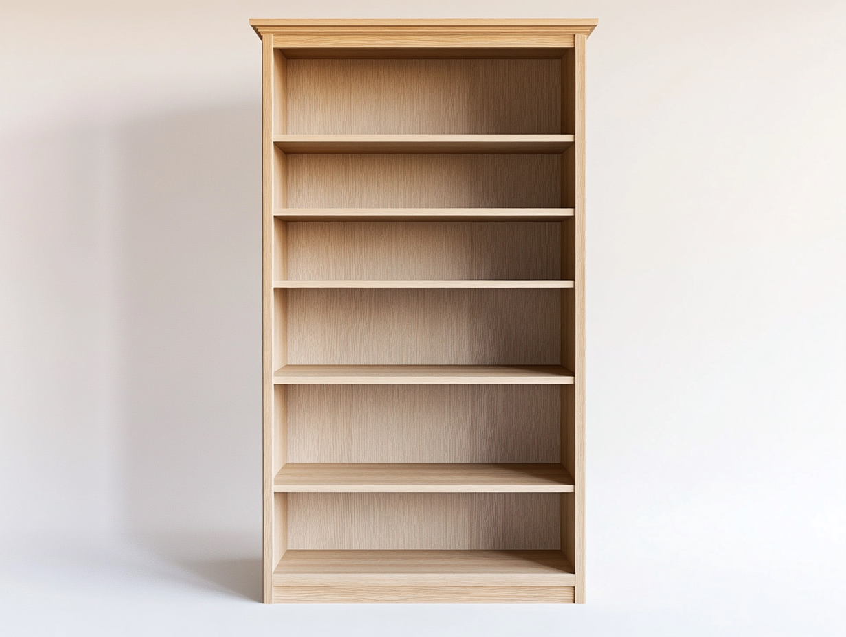 Bibliothèque en chêne clair 100×35×190 cm – design moderne – avec espace de rangement ouvert-Habitatoliq