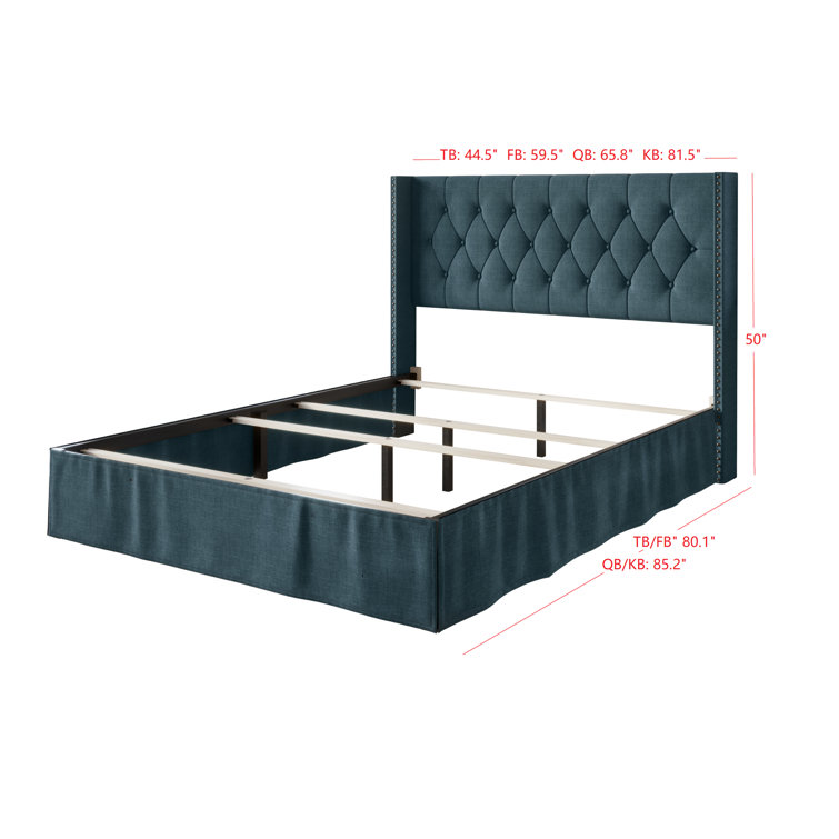 Aldemar Tufted Upholstered Panel Bed