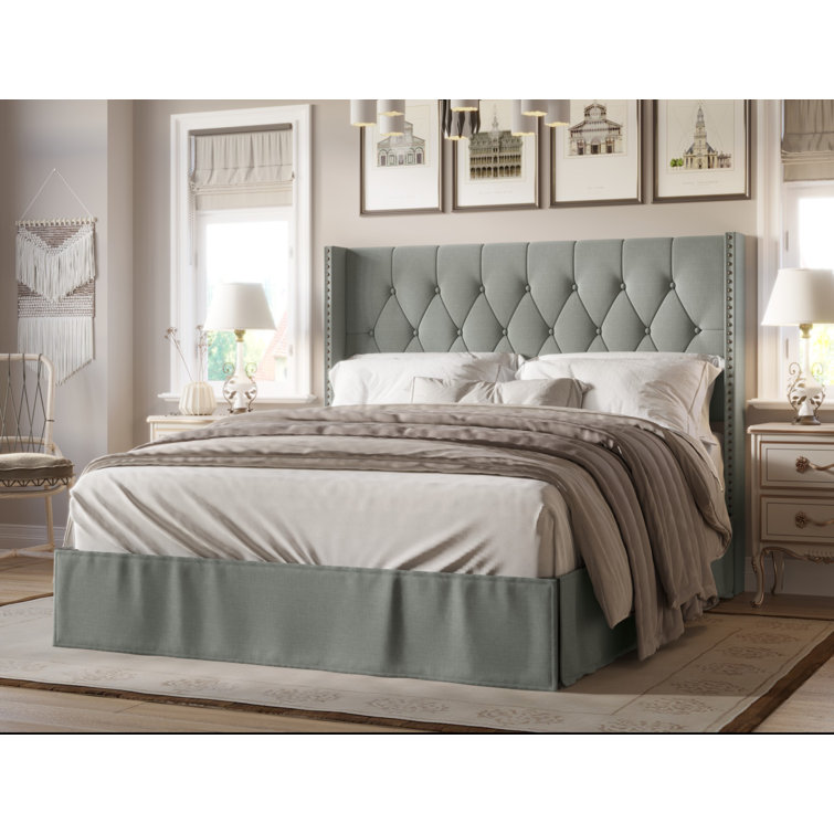 Aldemar Tufted Upholstered Panel Bed