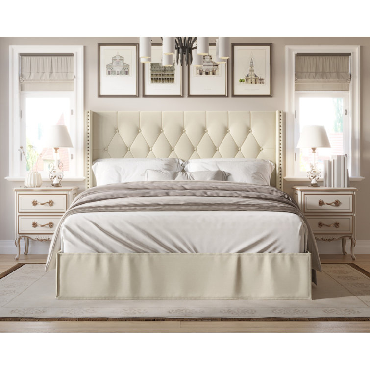 Aldemar Tufted Upholstered Panel Bed