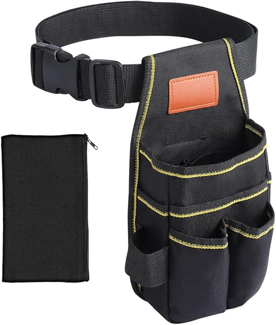 Universelle kleine Werkzeugtasche, Werkzeugbeutel mit Gürtelbefestigung, aus strapazierfähigem, verdicktem Oxford-Gewebe in Industriequalität, mit 12 Aufbewahrungsfächern, ideal für Elektriker, Mechaniker, Schreiner und viele andere Berufe.