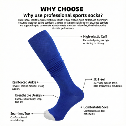 Pro Over‑Knee Performance Sports Socks - 4Packs