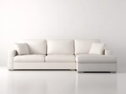 Canapé d'angle en cuir blanc 260x170x85 cm - design moderne - assise confortable et structure robuste-Nestlego