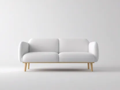 Canapé 2 places en tissu 175x90x85 cm - blanc - style scandinave minimaliste-Nestlego