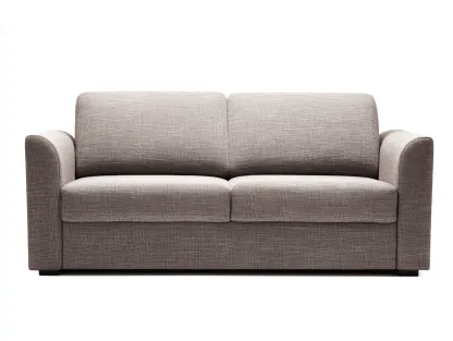 Canapé 2 places en tissu gris taupe 165x95x85 cm - design contemporain - confort compact pour salon moderne-Nestlego