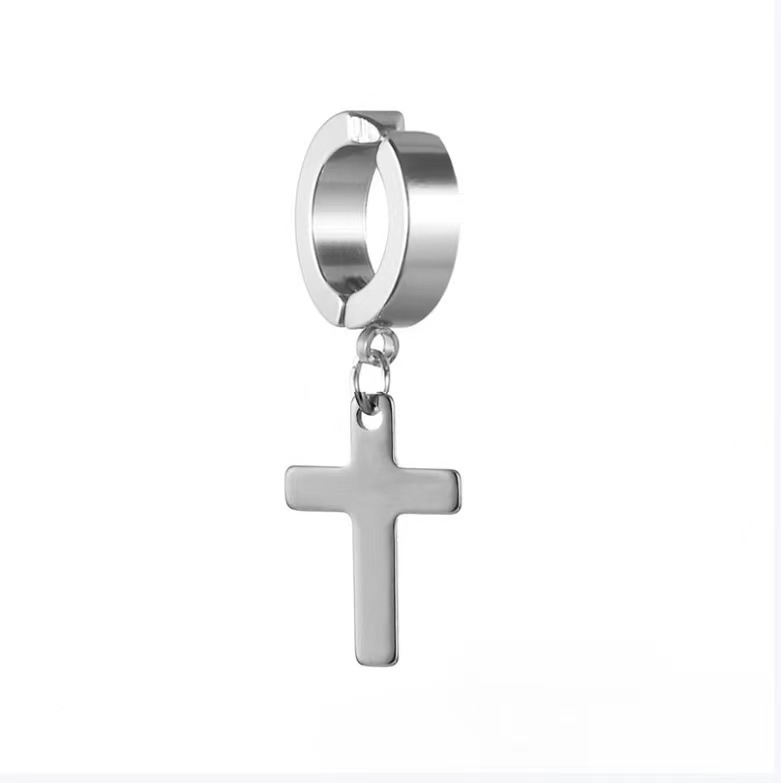 Men's Christian Cross Hip Hop Ear Cuff