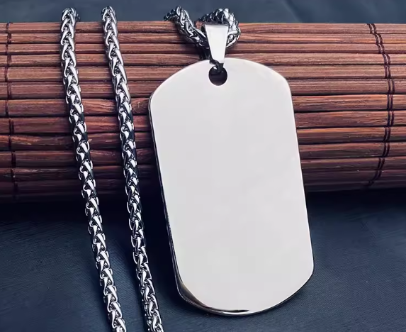 DIY Personalized Titanium Steel Pendant Necklace - Double-Sided: Engraved Text & Color Photo | Couples Gift for Men & Women