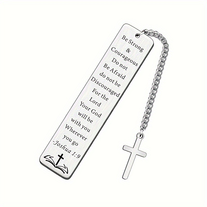 Series of Inspirational Scripture Stainless Steel Bookmarks - Engraved Christian Book Markers (New Cross-Border Creative Gift for Book Lovers)