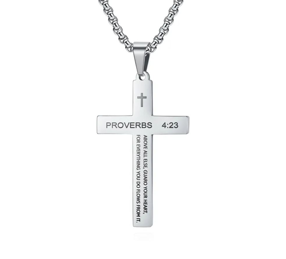 Bible Verse Stainless Steel Cross Necklace Collection