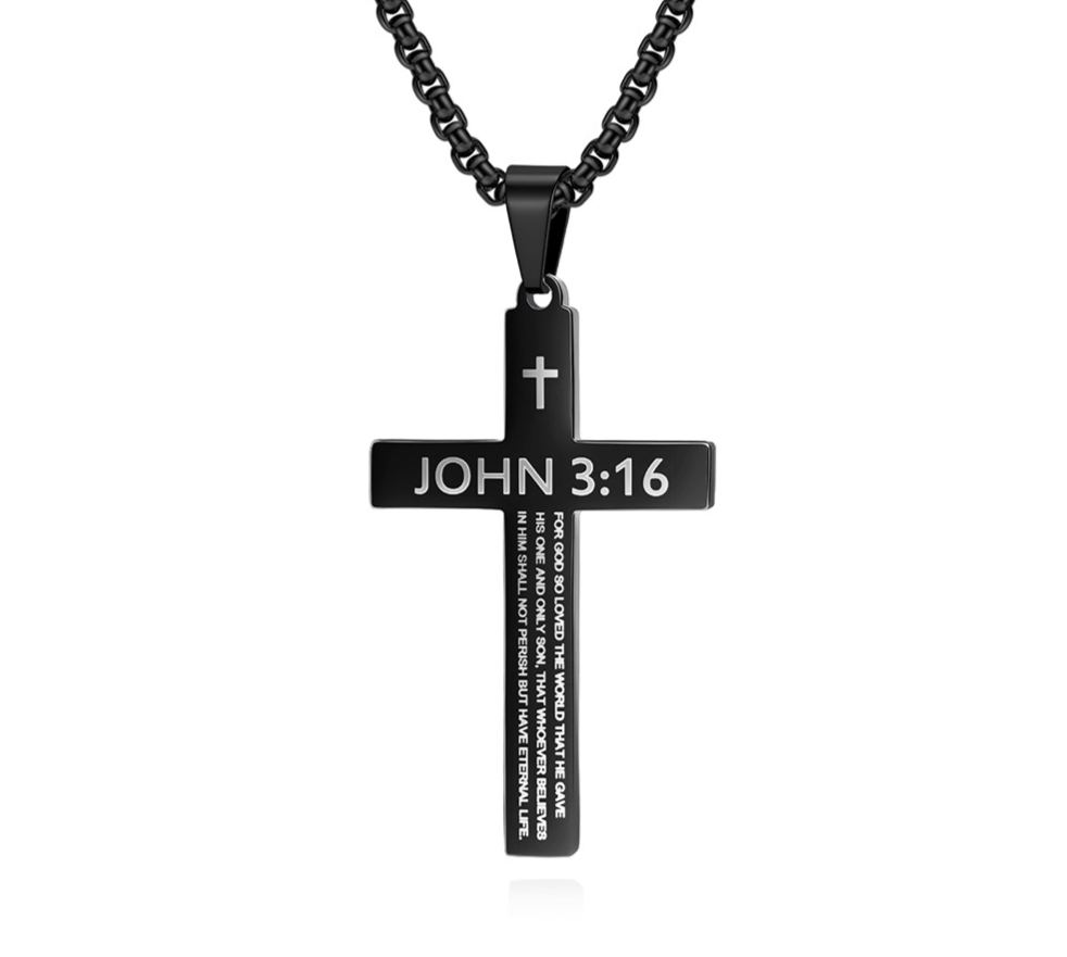 Bible Verse Stainless Steel Cross Necklace Collection