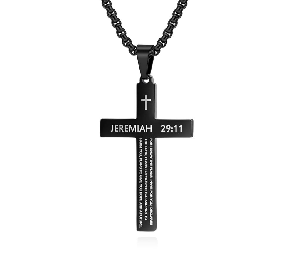 Bible Verse Stainless Steel Cross Necklace Collection