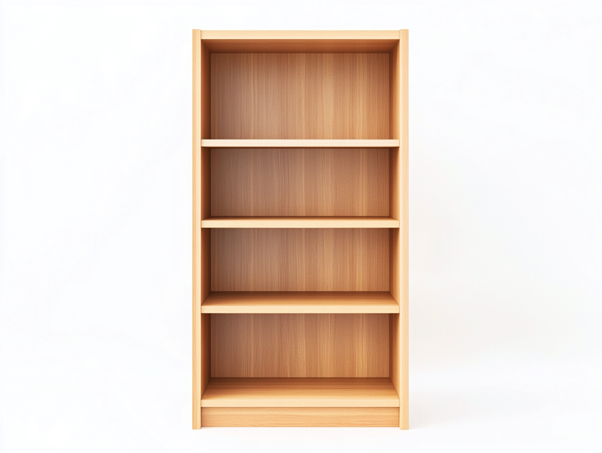 Bibliothèque en bois 80x35x160 cm - chêne clair - avec espace de rangement-Frameoliq