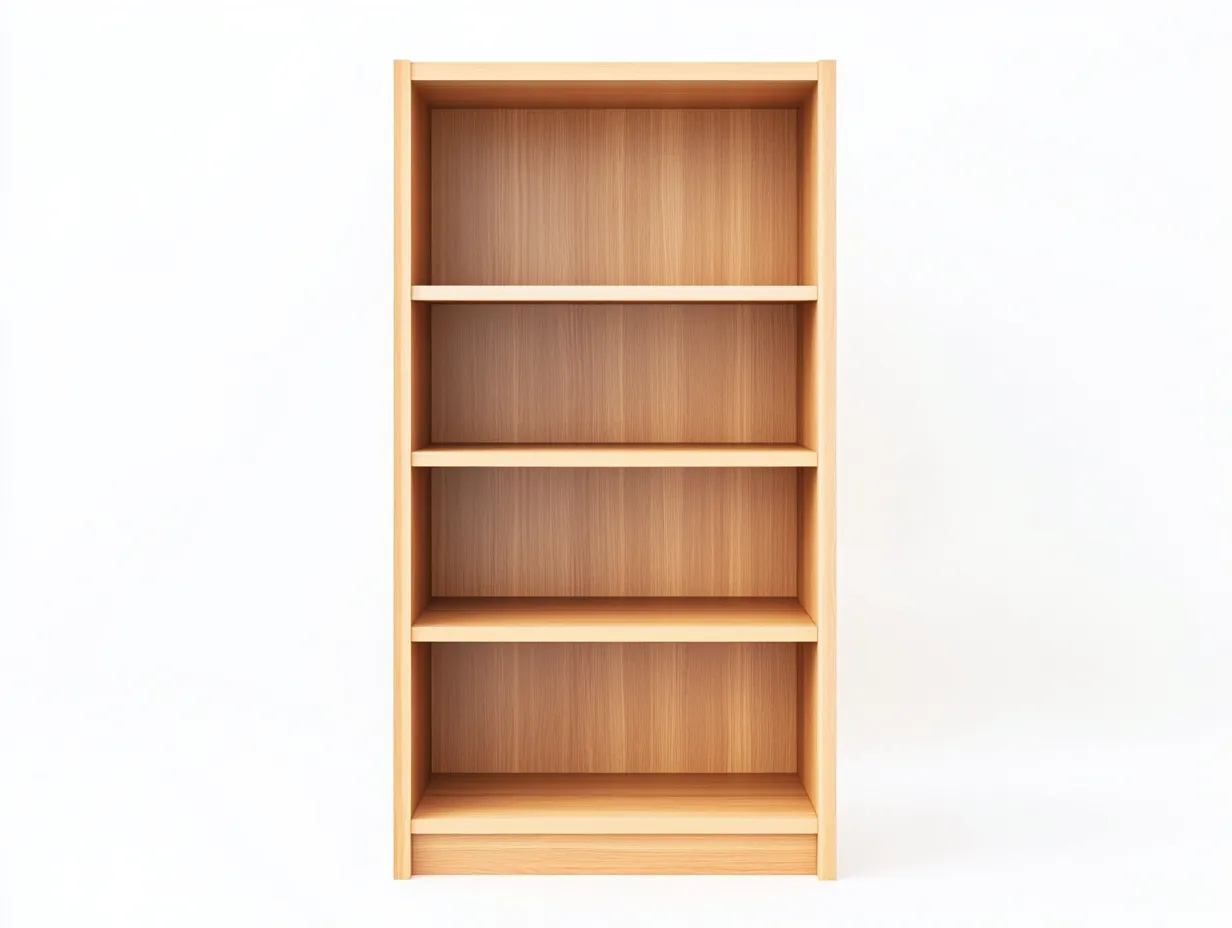 Bibliothèque en bois 80x35x160 cm - chêne clair - avec espace de rangement-Frameoliq