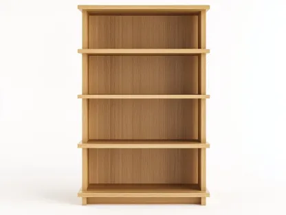 Bibliothèque en bois 80x35x150 cm - chêne clair - avec espace de rangement-Frameoliq