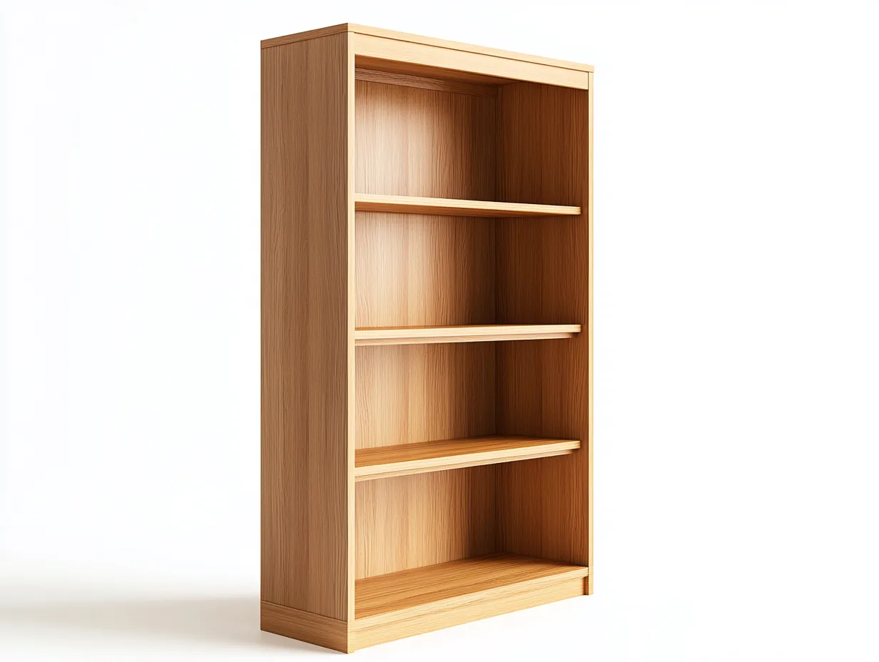 Bibliothèque en bois 80x30x180 cm - chêne clair - design fonctionnel-Frameoliq