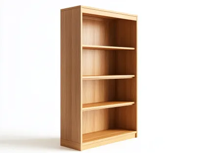 Bibliothèque en bois 80x30x180 cm - chêne clair - design fonctionnel-Frameoliq