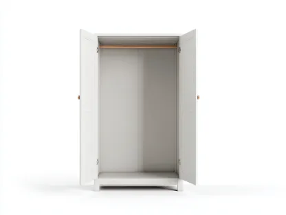 Armoire en bois MDF - 130x55x200 cm - blanc mat - style classique avec espaces de rangement-Frameoliq