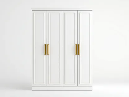 Armoire en bois MDF - 160x60x220 cm - blanc mat - style classique avec espaces de rangement-Frameoliq