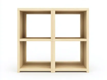 Bibliothèque en bois naturel 80x30x80 cm - style minimaliste - avec espace de rangement-Frameoliq