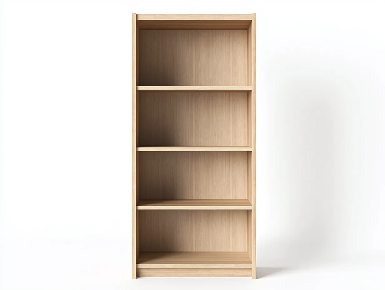 Bibliothèque en bois 90x35x170 cm - chêne moyen - avec espace de rangement-Frameoliq