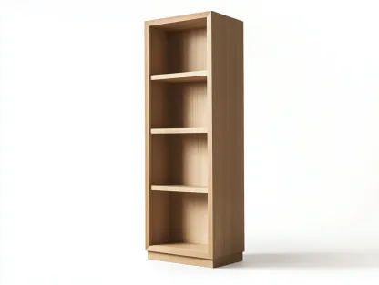 Bibliothèque en bois 60x35x180 cm - chêne clair - avec espace de rangement-Frameoliq