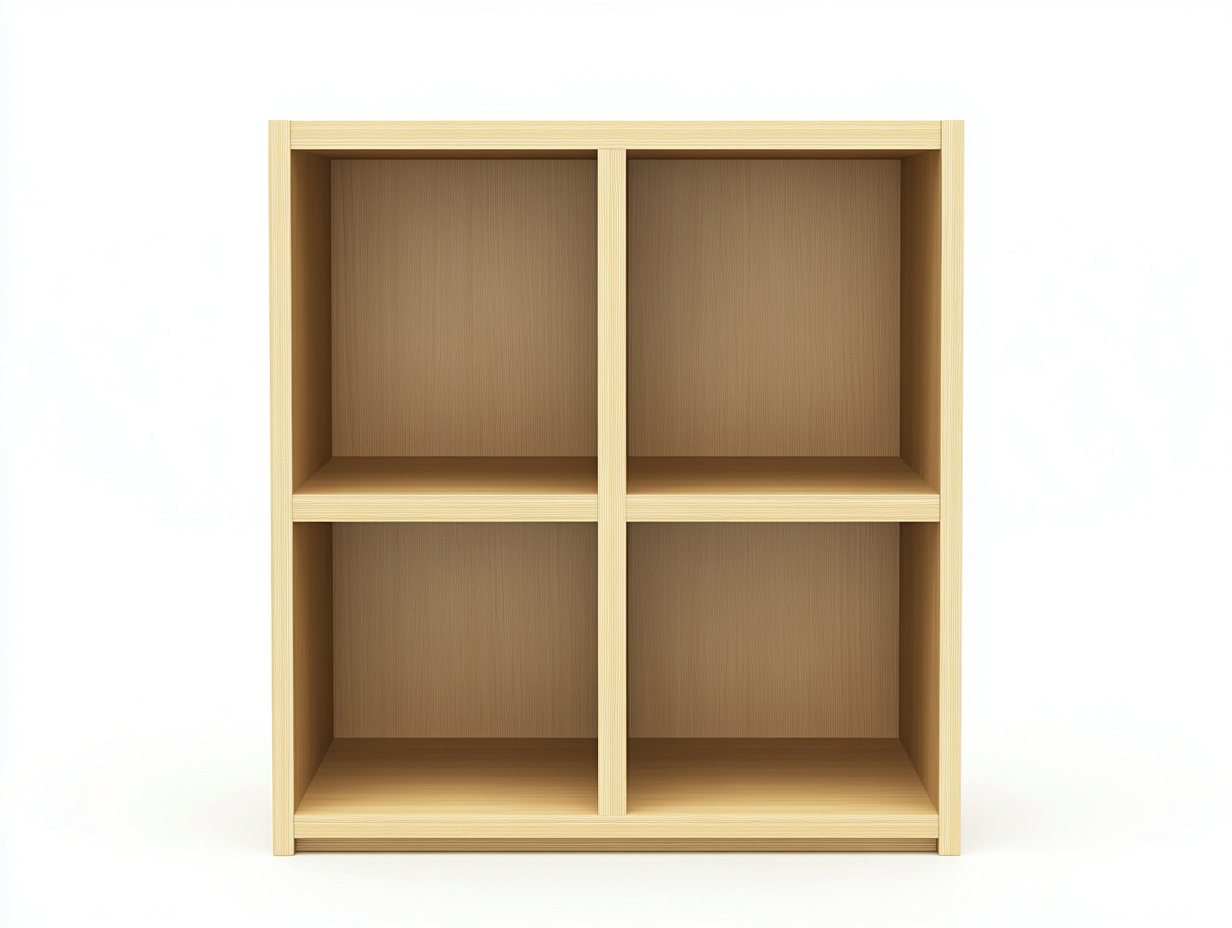 Bibliothèque en bois 80x35x90 cm - chêne clair - avec espace de rangement-Frameoliq