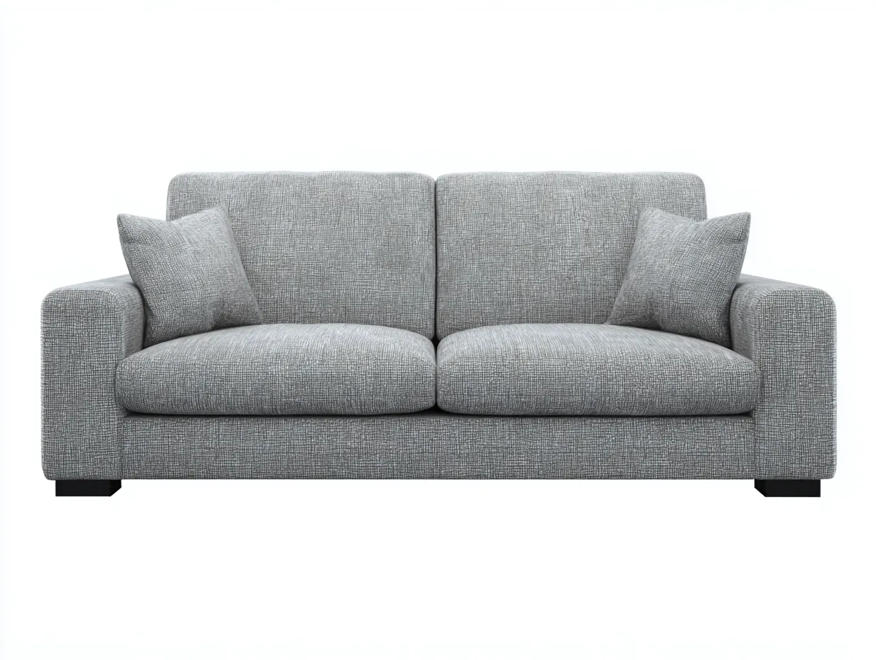 Canapé 3 places en tissu 210x95x90 cm - gris clair - design contemporain-Abodeno