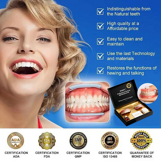 🦷Health America Subsidized Product |ROSOPL™ Custom-Fit Full Functional DenturesMake you more confident