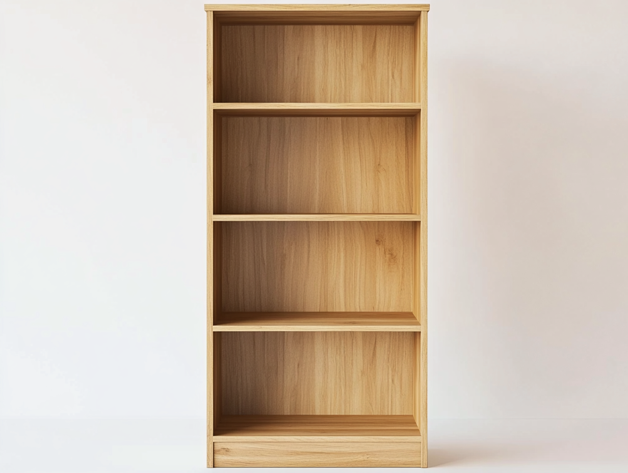 Bibliothèque en bois 100x35x180 cm - chêne clair - design moderne avec espace de rangement ouvert-Homelyia