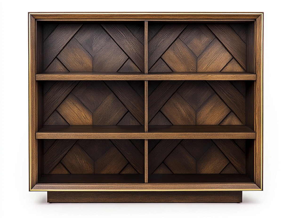 Bibliothèque en bois 130x35x125 cm - chêne foncé - style vintage avec espace de rangement ouvert-Homelyia