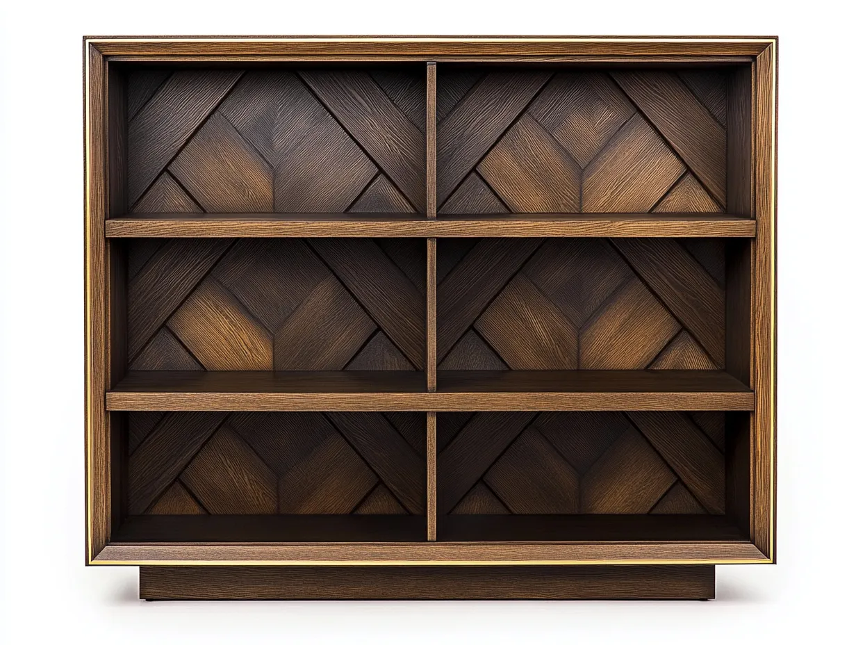 Bibliothèque en bois 130x35x125 cm - chêne foncé - style vintage avec espace de rangement ouvert-Homelyia