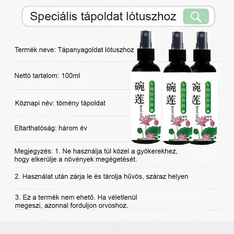 JS-tál lótusz speciális tápoldat