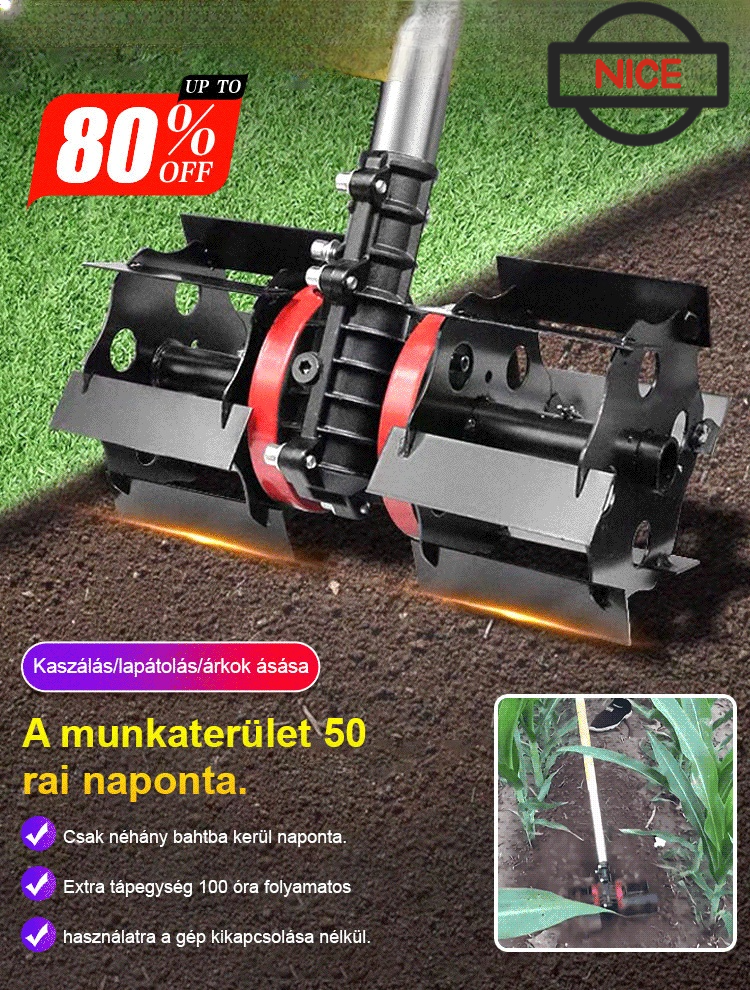 【Fűnyíró különleges】 Laza talaj gyomláló univerzális kerék