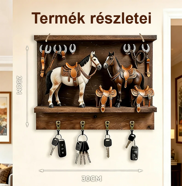 【Kijárat-biztonság】 Szerencsés kiskócsag előszobai kulcstartó dísz