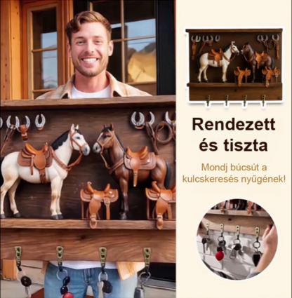 【Kijárat-biztonság】 Szerencsés kiskócsag előszobai kulcstartó dísz