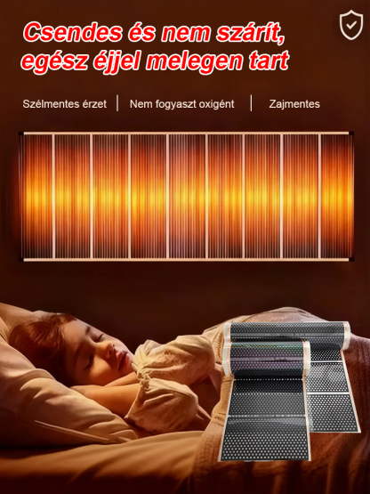 【3 másodperces gyorsfűtés】Méhhéjas grafén távoli infravörös szénkristályos falmelegítő