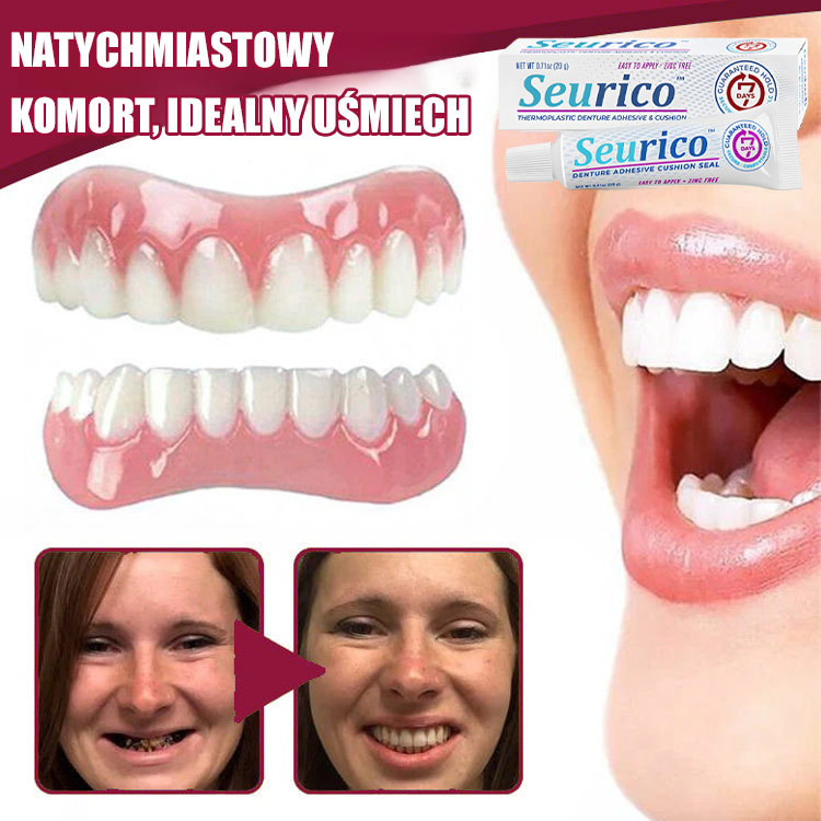 🦷 Klej do protez zębowych o jakości spożywczej | Zalecany przez dentystów, mocny, 7-dniowy chwyt💪