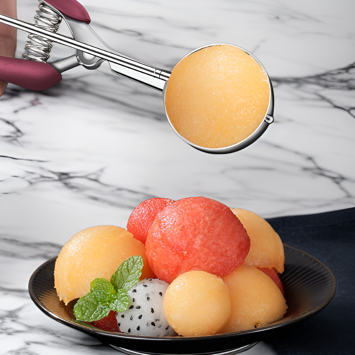 Herramienta para hacer bolas de helado fácil y rápido