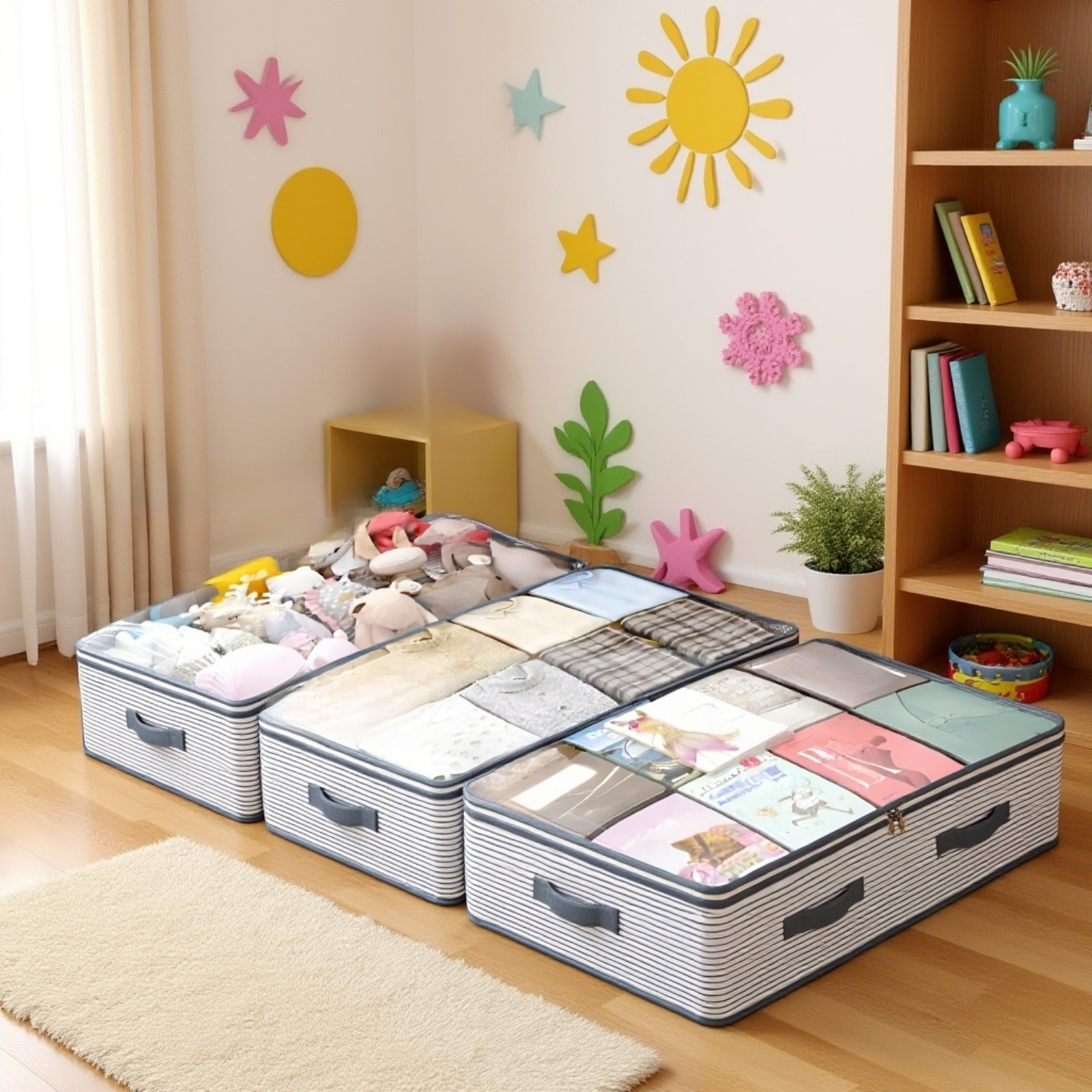 Organizador de ropa para espacio debajo de la cama