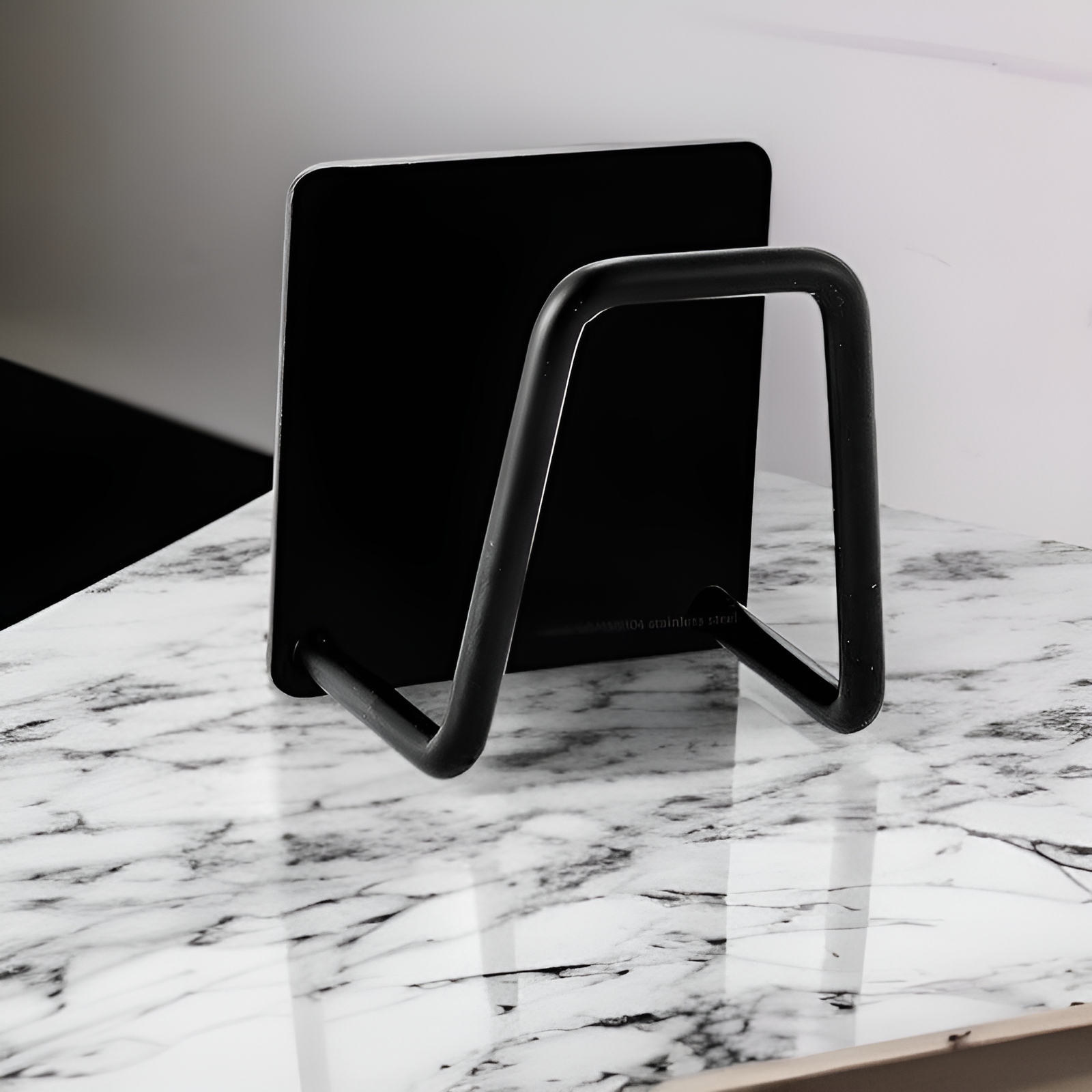 Detalle del soporte de pared de acero inoxidable