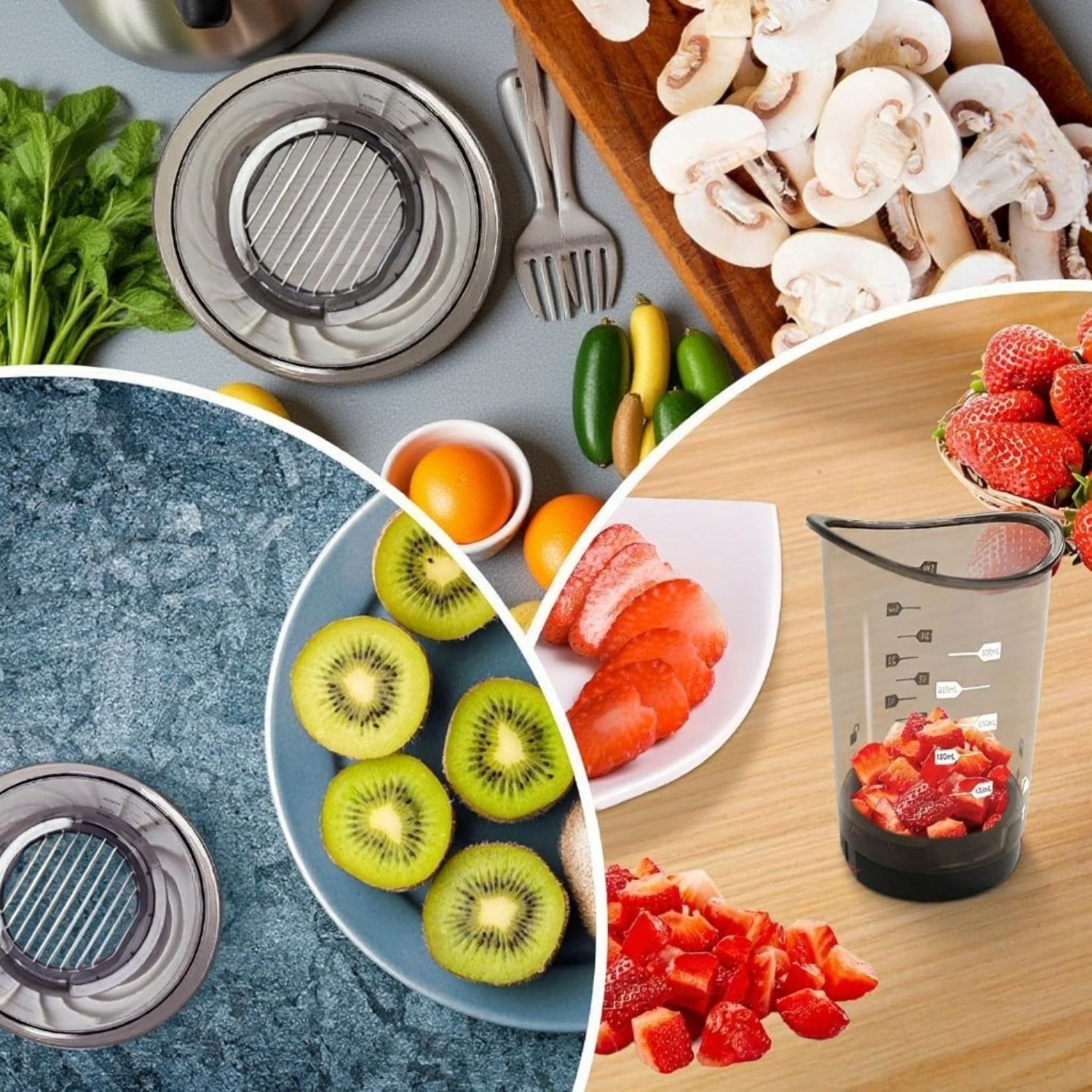 Accesorio de cocina para cortar frutas frescas