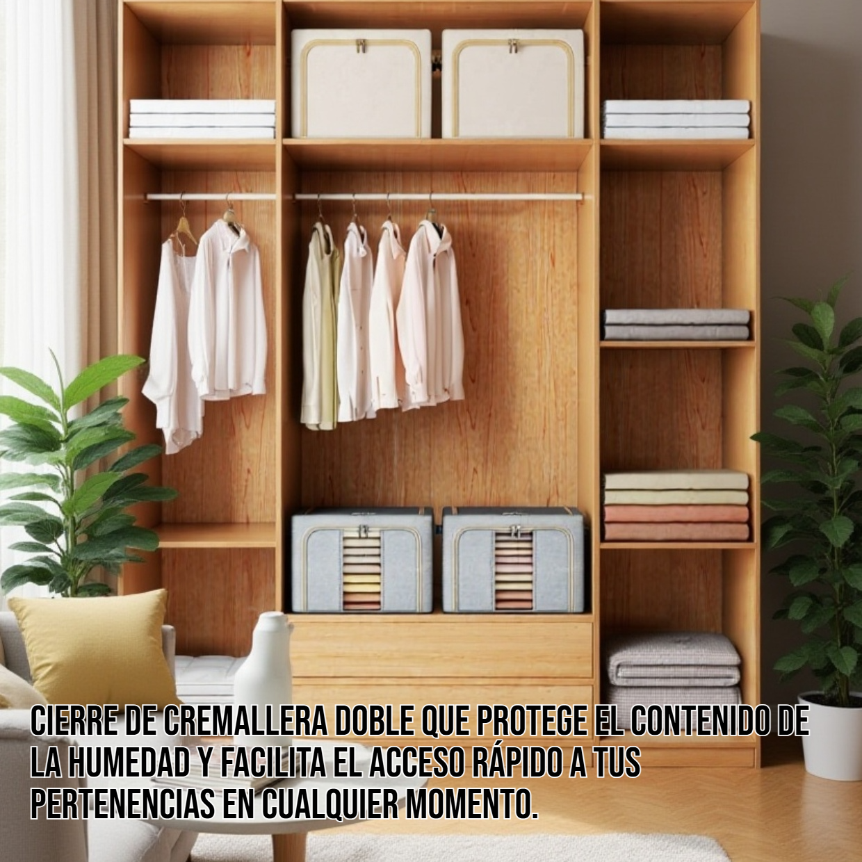 Caja de almacenamiento Oxford de gran capacidad para ropa