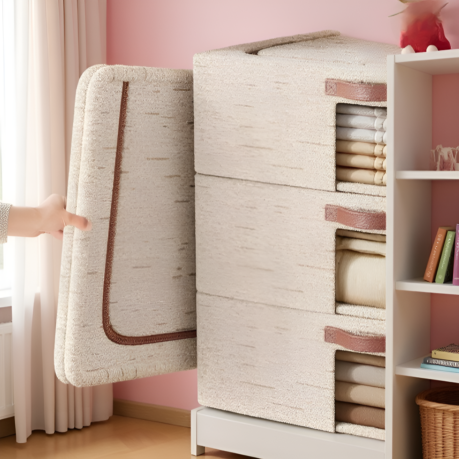 Caja con ruedas para ahorrar espacio