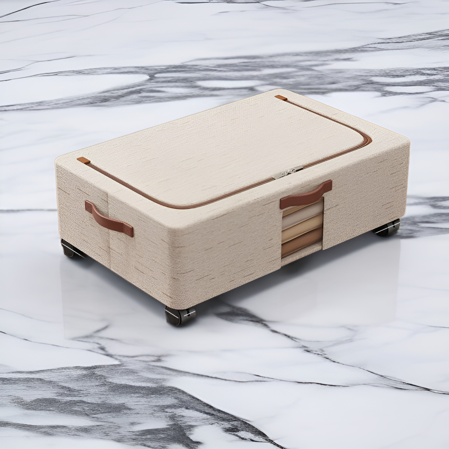 Caja de almacenamiento en el Fondo de la cama con poleas