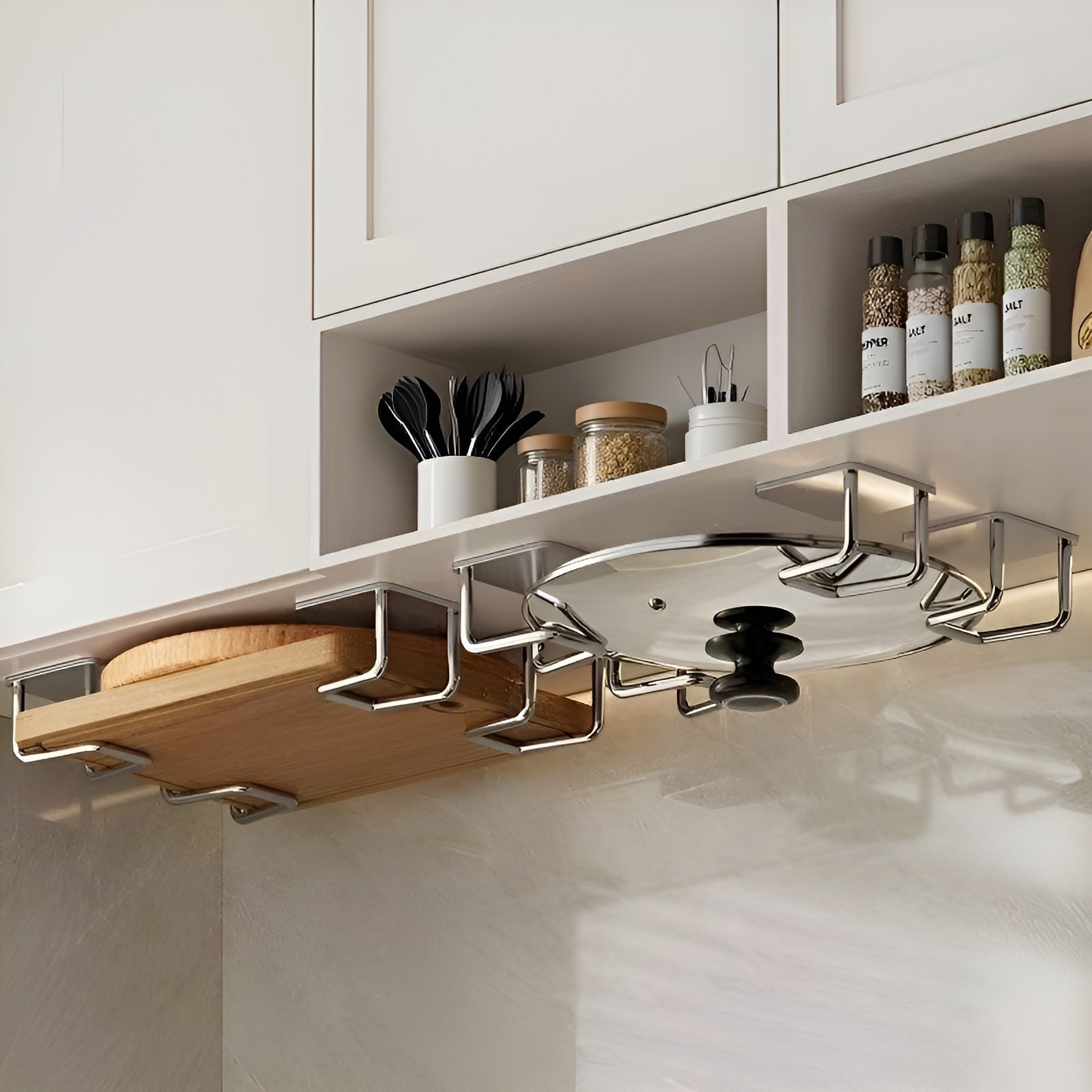 Instalación fácil del estante de cocina sin taladro