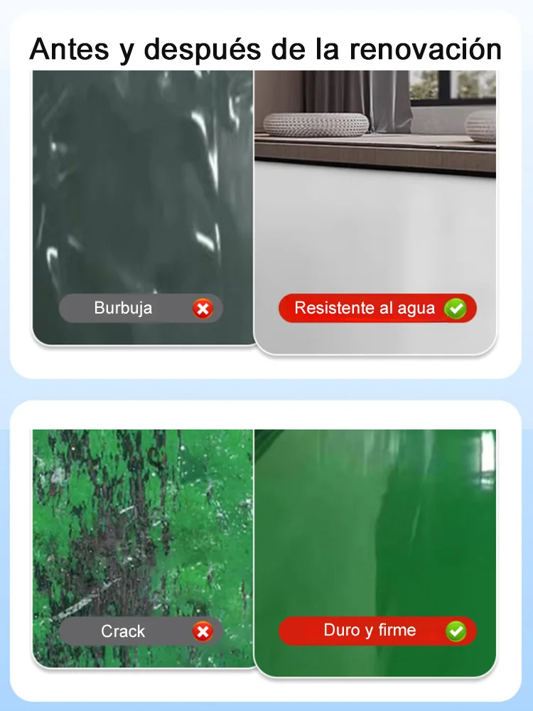 Pintura epoxi para suelos al agua - Superresistente al desgaste🛡️ Base agua · ultra resistente – viste tu suelo con armadura dorada🚛 Resistencia industrial – soporta carretillas sin marcas