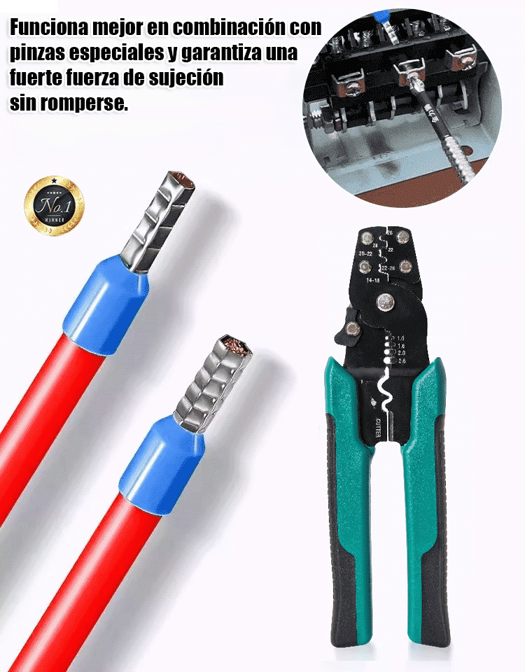【800 piezas】Compra terminales y recibe una pinza gratis🔨Más que sólo herramientas, es una revolución de eficiencia.