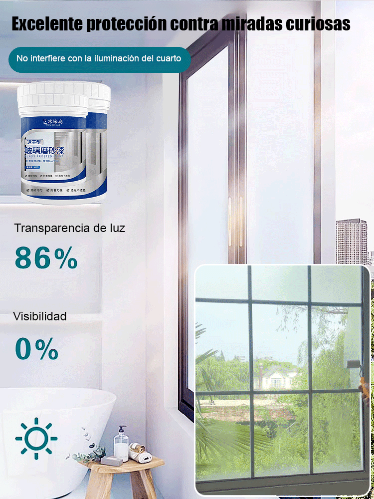 Vidrio esmerilado antiespía para ventanas🔮Para cubrir el cristal con una niebla nebulosa