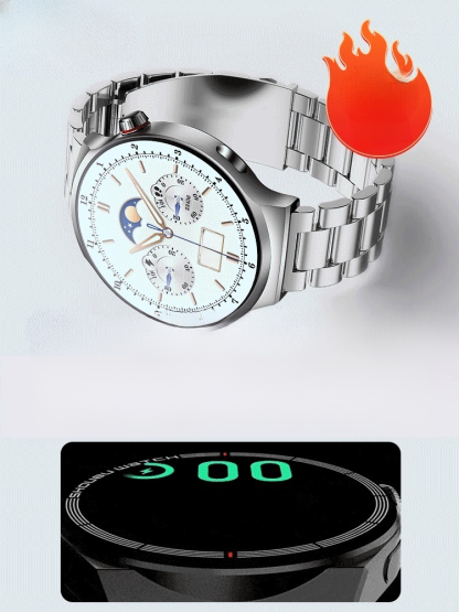 ¡No es necesario pincharse los dedos para medir el nivel de azúcar en sangre! Este reloj inteligente ofrece monitoreo de salud las 24 horas + asistente con tecnología de inteligencia artificial