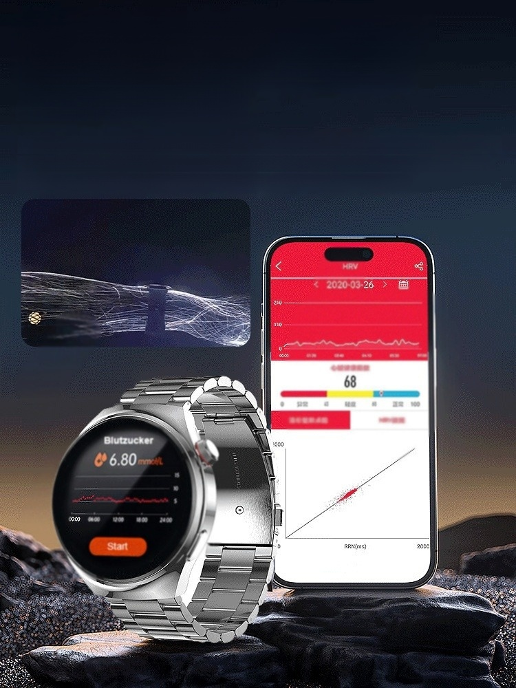 ¡No es necesario pincharse los dedos para medir el nivel de azúcar en sangre! Este reloj inteligente ofrece monitoreo de salud las 24 horas + asistente con tecnología de inteligencia artificial